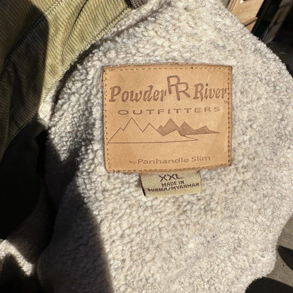 Powder River Outfitters Mens XL Chore Western Work Rancher Green Jacket Sherpa - Picture 12 of 14